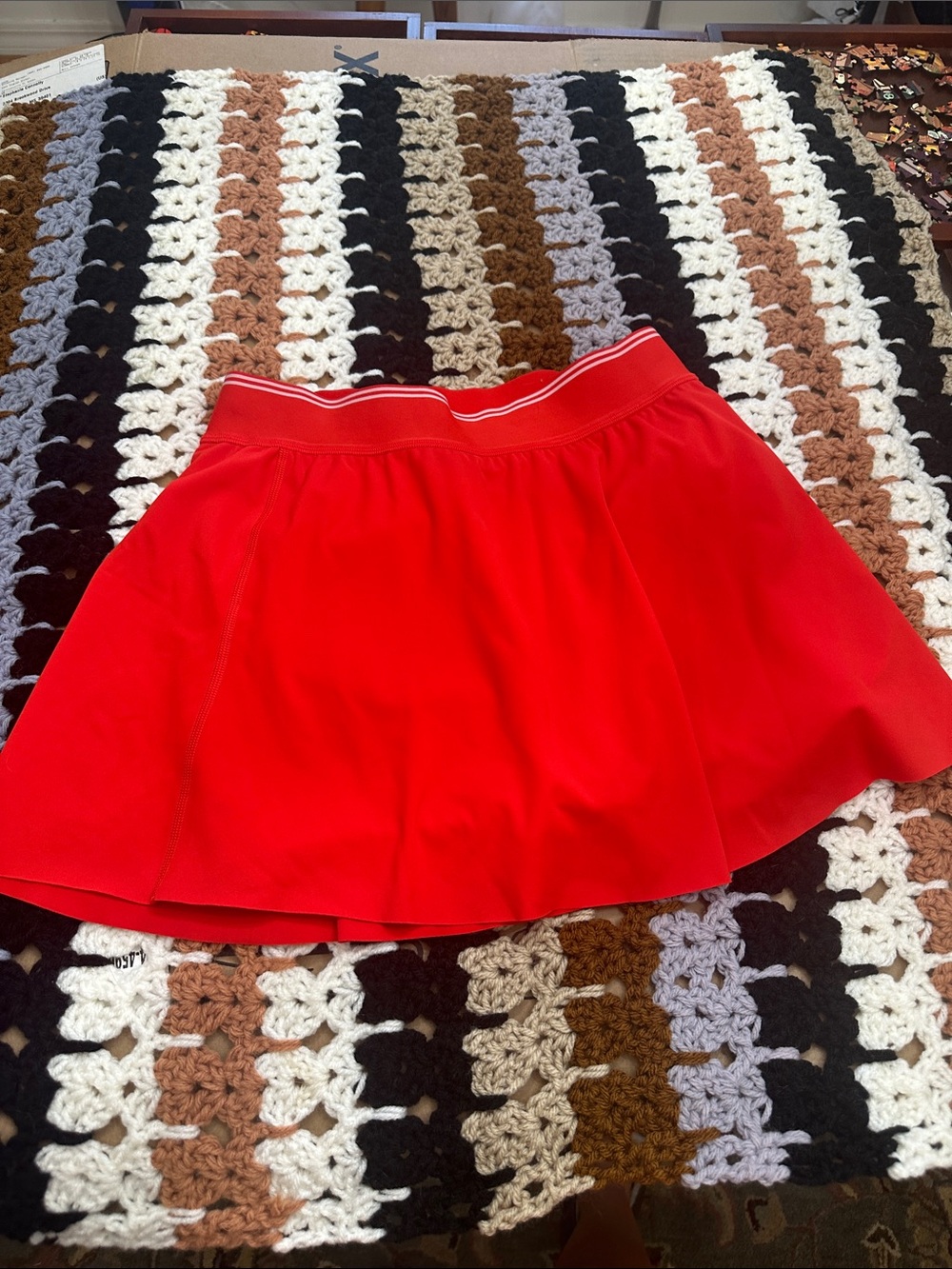 Athleta Bold Red Circle Skater Skirt